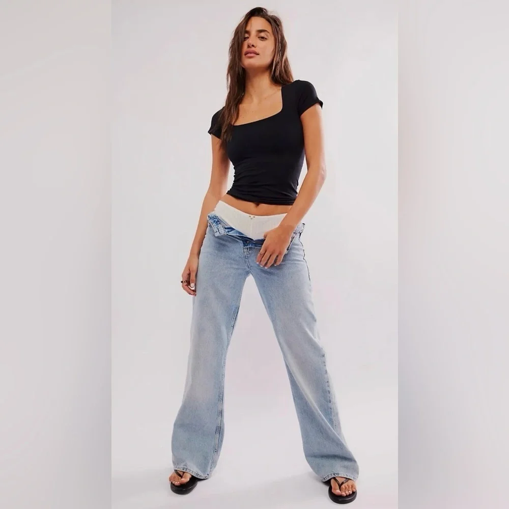 Free People Clean Lines Sunfade Baby Tee